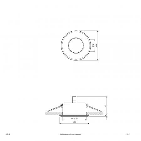 EVN Decken-Einbaustrahler für GU5.3 Leuchtmittelrund chrom-sat. IP65 12V EinbauØ68