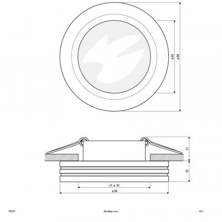 EVN Decken-Einbaustrahler für GU5.3 Leuchtmittel rund chrom IP65 12V EinbauØ65