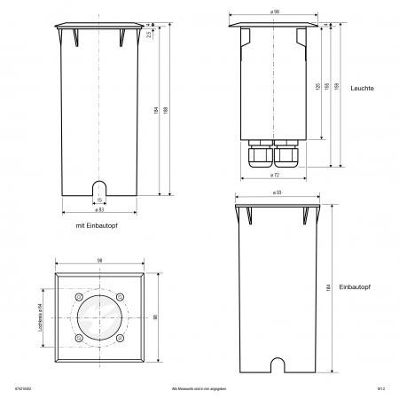 EVN Bodeneinbauleuchte inkl. Leuchtmittel, starr, IP66 674210402