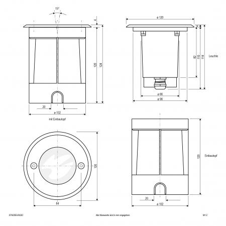 EVN Schwenkbare LED-Bodeneinbauleuchte, IP67 679235EVA53D