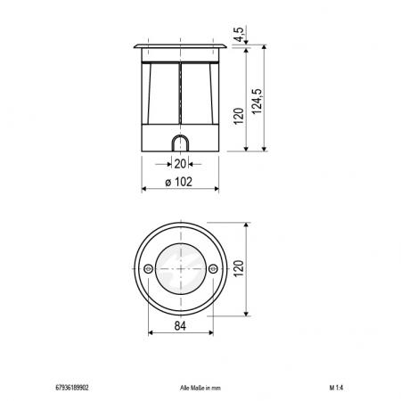 EVN LED Bodeneinbaustrahler rund  8W RGB-Farbwechsel Licht IP67 24V/DC überfahrbar
