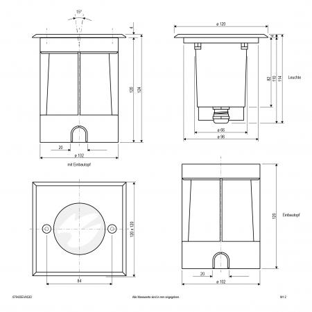 EVN Schwenkbare LED-Bodeneinbauleuchte, IP67 679435EVA53D