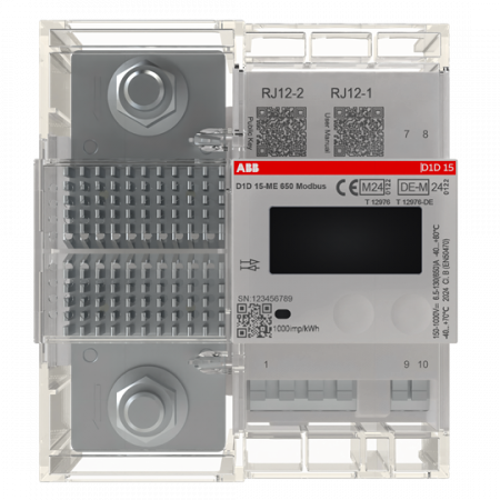ABB D1D 15-ME 650 Modbus DC-Energiezähler für die Hutschiene MID & PTB, Nennstrom 650A