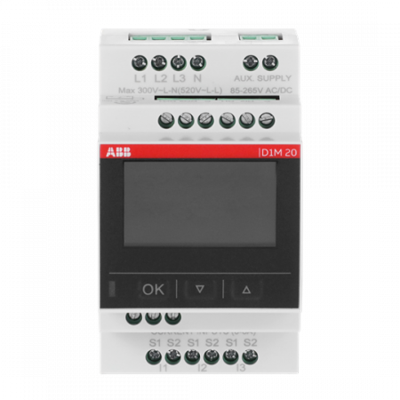 ABB D1M 20 Modbus Multimessgerät Modbus RTU, Klasse 0,5 2 DI, 2 DO, LCD-Display