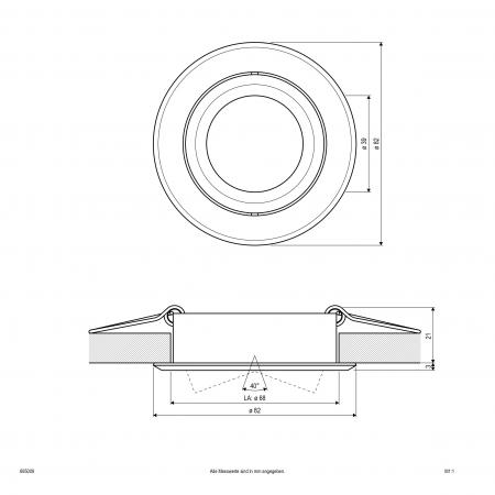 EVN Niedervolt Deckeneinbauleuchte, schwenkbar 695009
