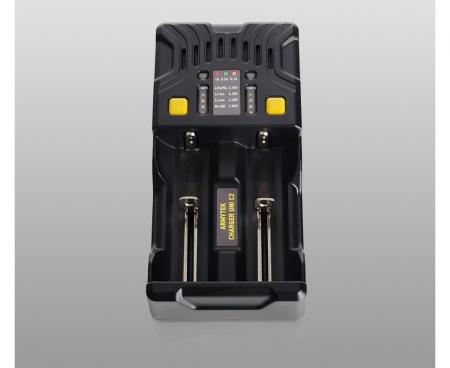 Armytek Uni C2 Steckertyp C - Universal-Ladegerät für IMR, Li-Ion 4.2V, Li-Ion 4.35V, Ni-MH, Ni-Cd und Li-FePO 4 - Akkus