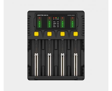 Armytek Uni C4 Plug type C - universelles Ladegerät mit intelligenter automatischer Erkennung von Batterietyp, Ladezustand und optimalem Strom