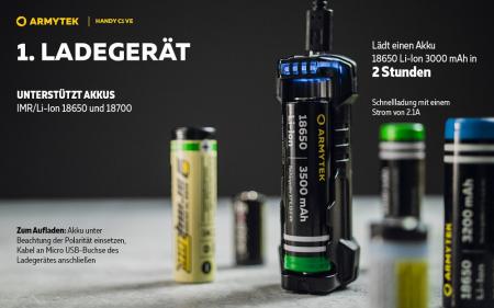 Armytek Mobiles Ladegerät Handy C! VE mit Powerbank-Funktion