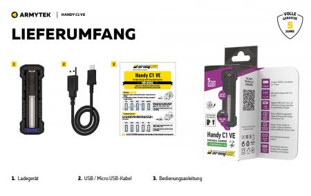 Armytek Mobiles Ladegerät Handy C! VE mit Powerbank-Funktion