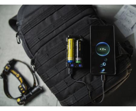 Armytek Handy C2 VE Ladegerät für 2 Akkus mit Powerbank-Funktion