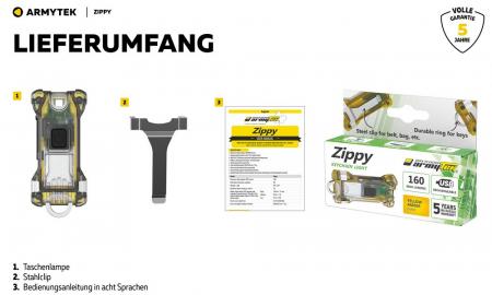 Armytek Zippy ES Mehrzweckleuchte (Grey Onyx) 3 in 1