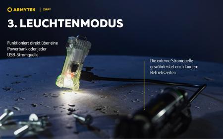 Armytek Zippy ES Mehrzweckleuchte (Yellow Amber) 3 in 1