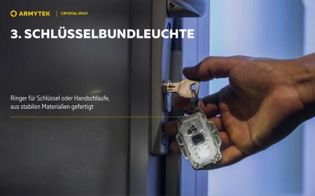 Armytek Crystal Pro UV Multifunktionslampe Taschen- und Stirnlampe Micro USB-Anschluss