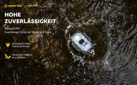 Armytek Crystal Pro UV Multifunktionslampe Taschen- und Stirnlampe Micro USB-Anschluss