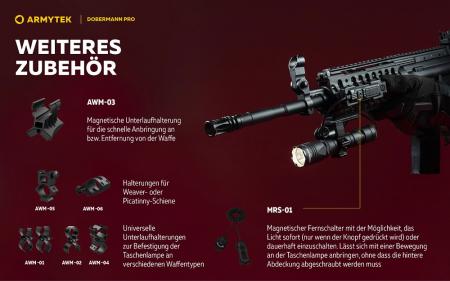 Armytek Dobermann Pro Magnet USB LED Taschenlampe akkubetrieben Warmes Licht