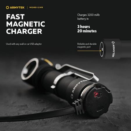 ArmyTek Wizard C2 WR Magnet White & Red LED Stirnlampe mit Magnethalterung akkubetrieben