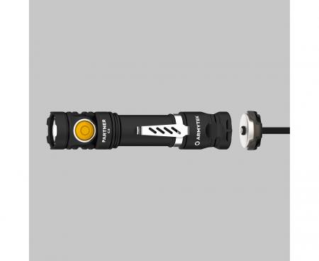 Armytek Partner C2 Magnet USB White Taschenlampe mit Magnethalterung akkubetrieben neutralweißes Licht