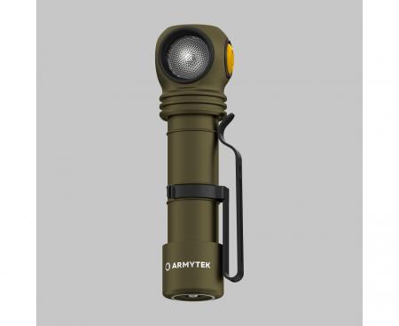 Armytek Wizard C2 Pro Magnet USB Olive Taschen- und Stirnlampe mit Magnethalterung akkubetrieben weißes Licht