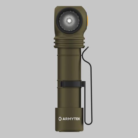 Armytek Wizard C2 Pro Magnet USB Olive Taschen- und Stirnlampe mit Magnethalterung akkubetrieben weißes Licht