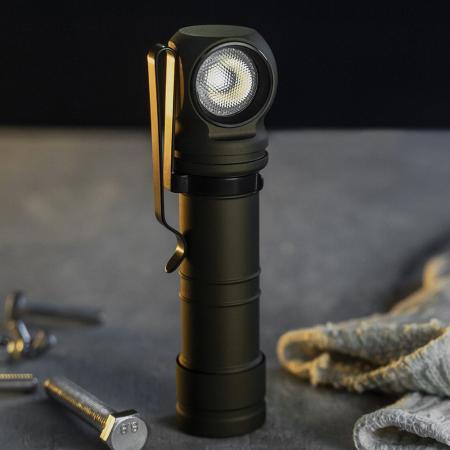 Armytek Wizard C2 Pro Max Magnet USB Olive Taschen- und Stirnlampe mit Magnethalterung / Stirnhalterung akkubetrieben weißes Licht
