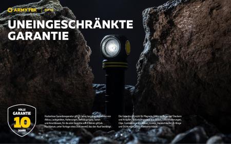 Armytek Elf C2 USB-C Taschen- und Stirnlampe mit Magnethalterung / Stirnhalterung akkubetrieben neutralweißes Licht