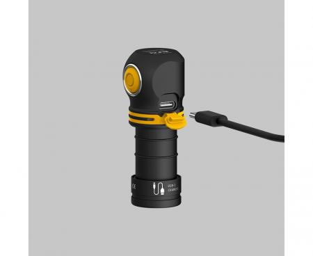 Armytek Elf C1 USB-C Taschen- und Stirnlampe mit Magnethalterung / Stirnhalterung akkubetrieben neutralweißes Licht