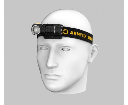 Armytek Wizard C1 Pro Magnet USB Taschenlampe und Stirnlampe 4 in1 mit Magnethalterung akkubetrieben (weißes Licht)