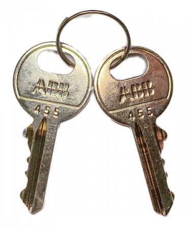 ABB MA1-8165 Ersatzschlüssel mit Schlüssel-, code 455 Kunststoff Reihe, 1 Set=2 Stück