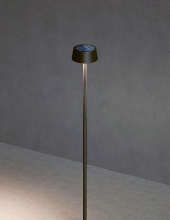 250cm Sigor Klewe Sundress Akku-Solarleuchte 4,4W 427lm IP65 3000K 8800mAh Ra80 anthrazit