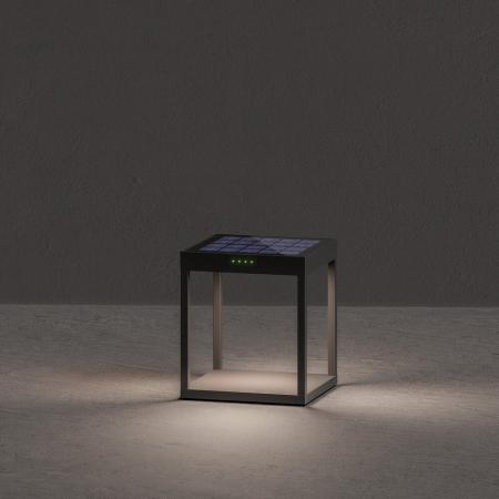 Sigor Klewe Radia Ground Akku-Solarleuchte 245mm 3W 235lm 3000K 4400mAh Ra80 graphitgrau