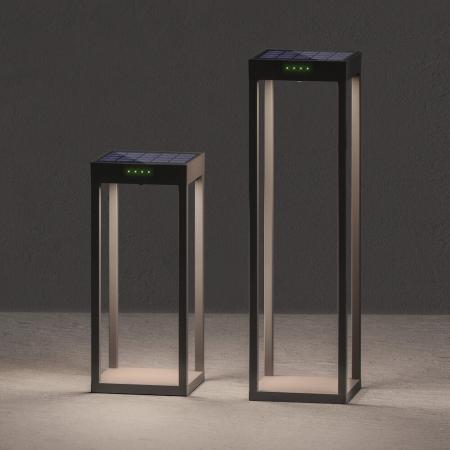 Sigor Klewe Radia Mini Akku-Solarleuchte 350mm 3W 173lm IP65 3000K 2200mAh Ra80 graphitgrau