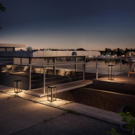 Sigor Klewe Radia Mini Akku-Solarleuchte 350mm 3W 173lm IP65 3000K 2200mAh Ra80 graphitgrau