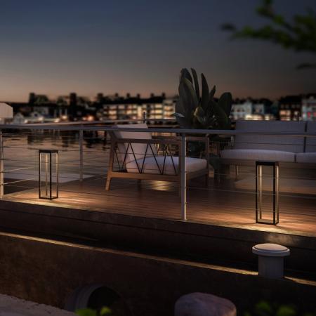 Sigor Klewe Radia Maxi Akku-Solarleuchte 500mm 3W 173lm IP65 3000K 2200mAh Ra80 anthrazit