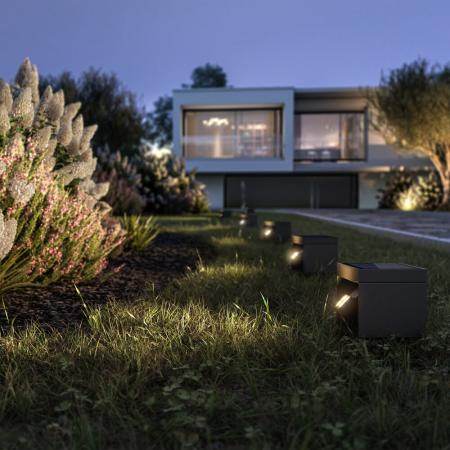 Sigor Klewe Alea Akku-Solarleuchte 145mm anthrazit 2,2W 194lm IP65 3000K 2200mAh Ra80 graphitgrau