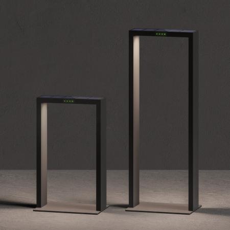 Sigor Klewe Axis Mini Akku-Solarleuchte 400mm 2,5W 170lm IP65 3000K 3000mAh Ra80 graphitgrau