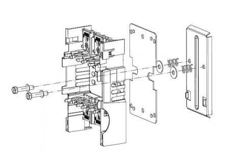 ABB DR-XLP00-2R Befestigung für Doppel-DIN-Schiene für XLP00