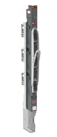 ABB ZHBM00-3P-M8-EFM Sicherungslasttrennschalter 3-polig schaltbar High Version 3xM8 Bolzen NH-Si. Gr. 00 Phasenabstand 185 mm Si-Überw für Al/Cu Anschluss geeignet