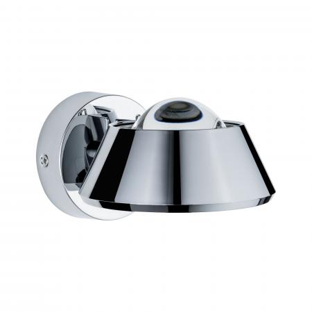 Regenbogen up&down LED Wandleuchte Sabik dimmbar Spritzwasserschutz Chrom Paulmann 70947