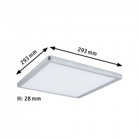 Paulmann 70994 LED Panel Atria Shine Backlight eckig modern schlicht warmweiß Chrom matt