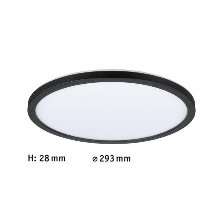 Paulmann 71012 LED Panel Atria Shine Backlight rund modern 293mm neutralweiß Schwarz