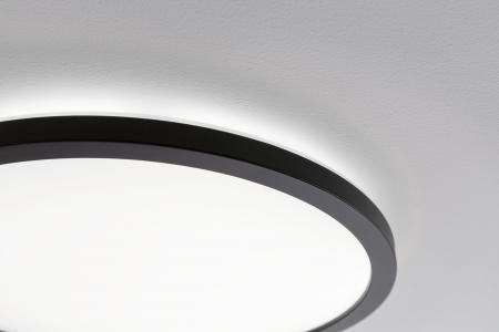 Paulmann 71013 LED Panel 3-Stufen-dimmbar Atria Shine Backlight modern rund 420mm neutralweiß Schwarz dimmbar