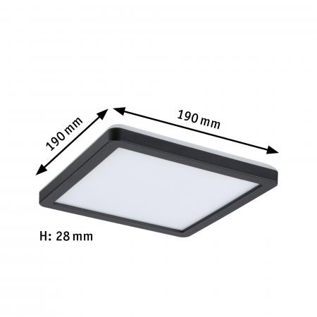 Paulmann 71014 LED Panel Atria Shine Backlight eckig 190x190mm modern neutralweiß Schwarz