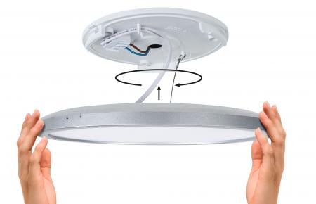 Paulmann 71033 LED Panel Atria Shine Backlight IP44 rund 293mm 16W 1600lm 4000K Holzoptik