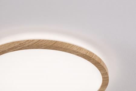 Paulmann 71034 LED Panel Atria Shine Backlight IP44 rund 420mm 22W 2300lm 4000K Holzoptik