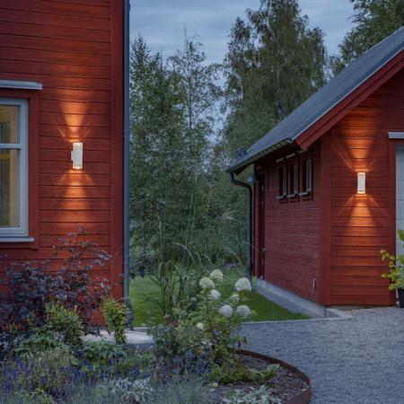 Konstsmide 408-250 Antares Wandleuchte weiß lackiertes Aluminium, klares Acrylglas