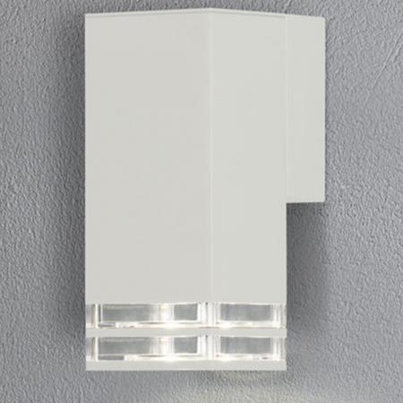 Konstsmide 411-250 Antares Wandleuchte weiß lackiertes Aluminium, klares Acrylglas