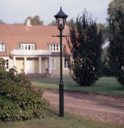 Leuchtenkopf Virgo Leuchtenkopf Konstsmide 570-600 grün lackiertes Aluminium, rauchfarbenes Acrylglas, handmade in EU