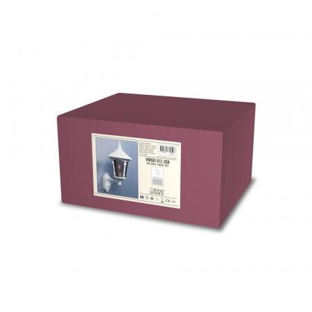 Virgo Wandleuchte Konstsmide 571-250 weiß lackiertes Aluminium, rauchfarbenes Acrylglas, handmade in EU