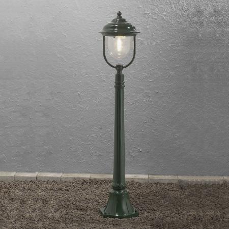 Konstsmide 7225-600 Parma Wegeleuchte grün lackiertes Aluminium, klares Acrylglas