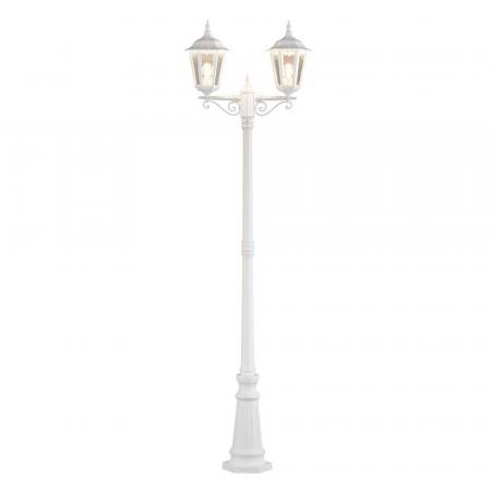 Elegante Standleuchte weiß lackiertes Aluminium, klares Glas